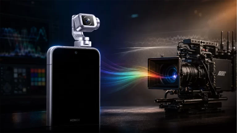 HONOR-plans-to-integrate-ARRI-LogC3,-ARRI-Wide-Gamut-3-and-ARRI-Looks-into-the-HONOR-Robot-Phone.-AI-generated-editorial-visual.